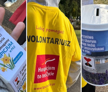 Wolontariusze naszej szkoły z kwestą na Cmentarzu Komunalnym w Pile